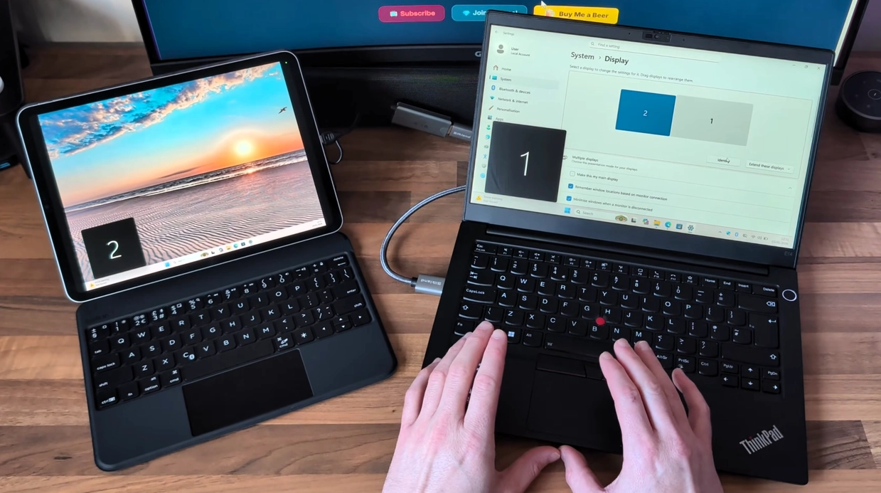 Windows display settings