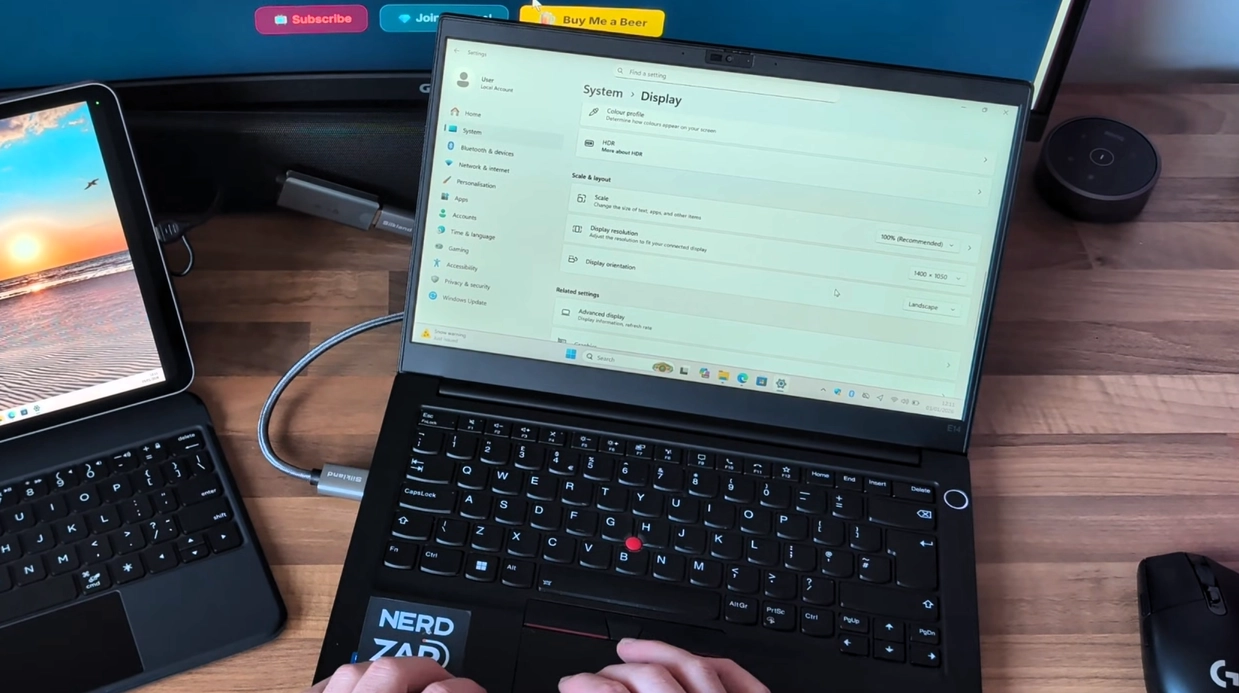 Additional Windows display settings Additional Windows display settings